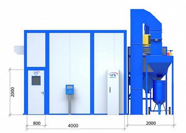 Дробеструйная камера тупикового типа SPK-4.4.3,5